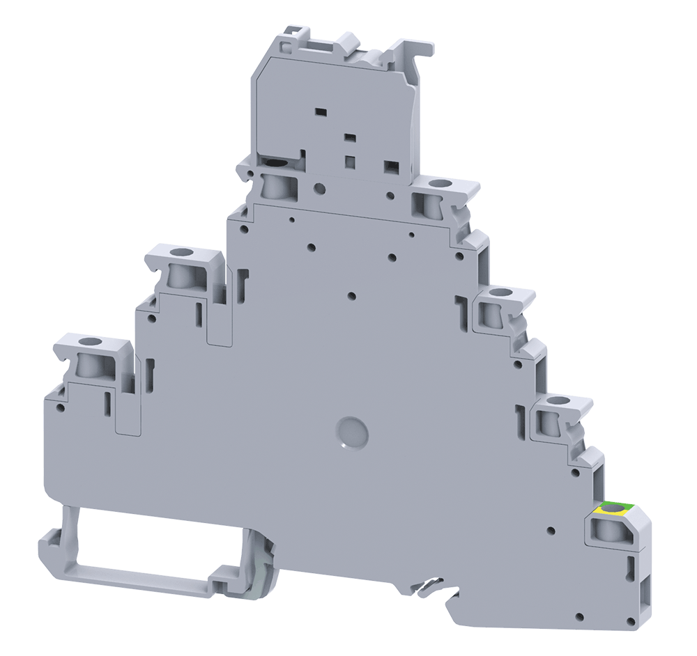 CYTLGF2.5L6-60V | Altech | DIN Term Blk, Screw, 3-Level, Fuse, LED