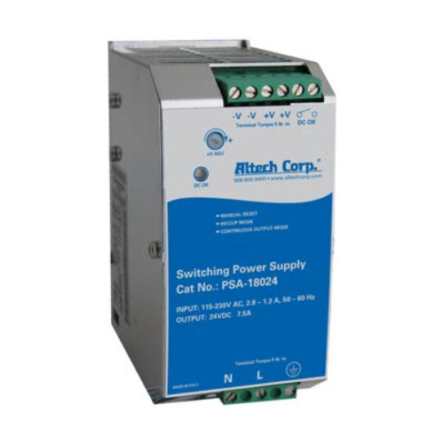 PSA-18024 | Altech | PowerSupply,DINRail,24VDC,7.5A