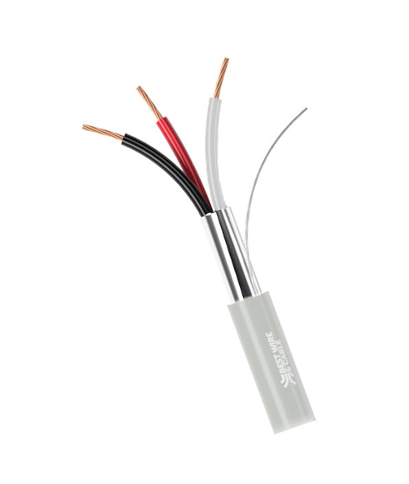 BP183CS | Best Wire & Cable | 18-3C SHLD PLEN WHITE 1000FT RIB