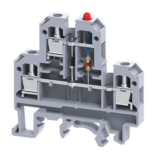 CDL4U(E)LD2/24V | Altech | DIN Term Blk, Screw, Voltage Indicator D