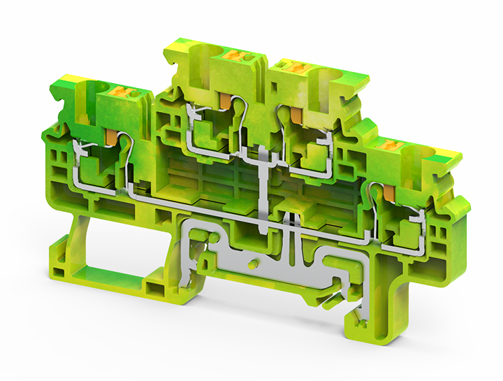 CPDLG4(I.S) | Altech | DIN Term Blk, Push-In, Dbl Level