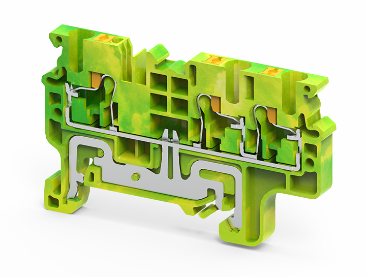 CPG2.5/3 | Altech | DIN Term Blk, Push-In, Grnd, 3 Conn