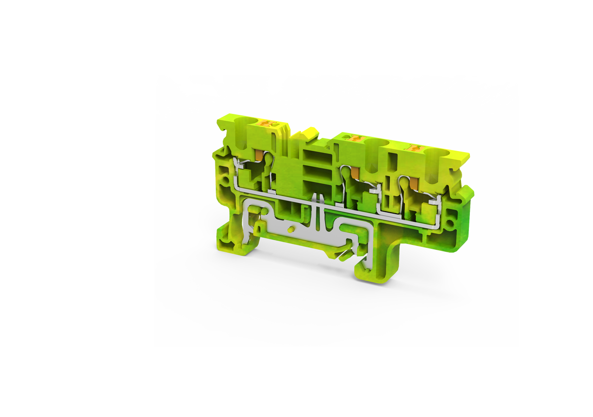 CPG4/3 | Altech | DIN Term Blk, Push-In, Grnd, 3 Conn