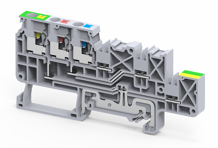 CPPTG2.5/4 | Altech | DIN Term Blk, Push-In, Sensor & Actuator