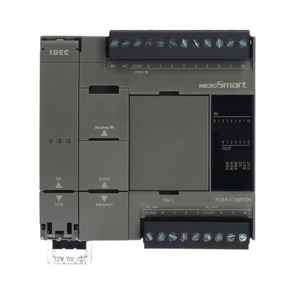 FC6A-C16R1DE | IDEC | 16IO CPU 12VDC Relay