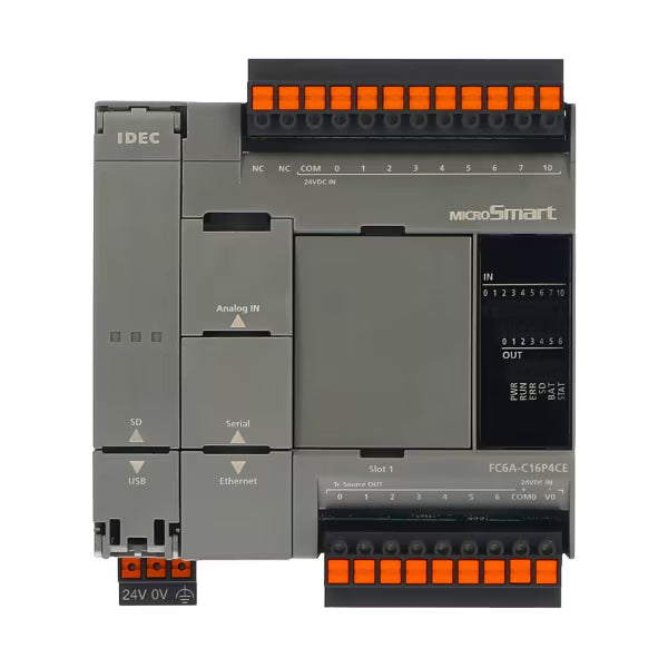 FC6A-C16R4DE | IDEC | 16IO 12VDC Relay Push-in