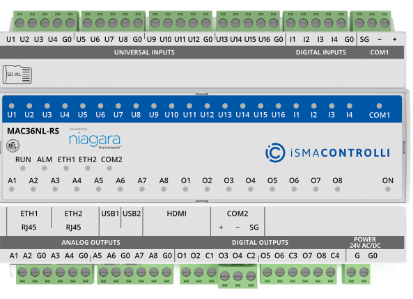 iSMA-B-MAC36NL-RS-SD | iSMA Controlli | MAC36NL-RS controller with SD card