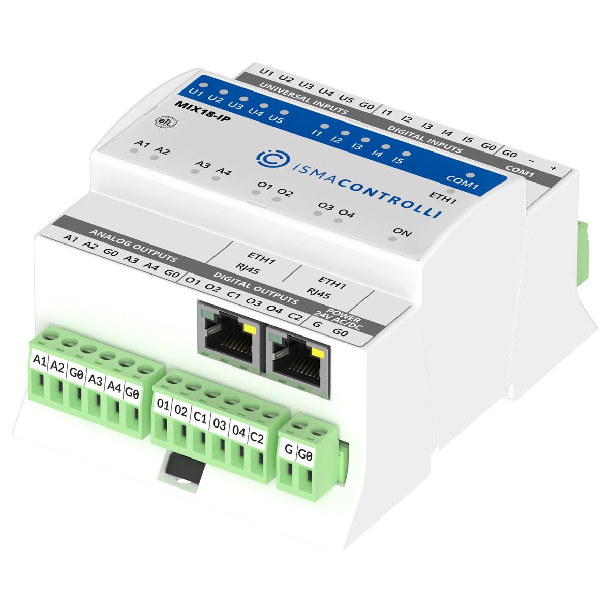 iSMA-B-MIX18-IP | iSMA Controlli | I/O module with Modbus TCP/IP or