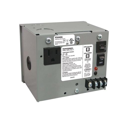 PSH40A | Functional Devices | Enclosed Single 40VA, 120 Vac to 24 Vac,