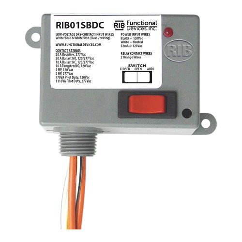 RIB01SBDC | Functional Devices | Dry Contact Relay 20 Amp SPST-N/O Ov