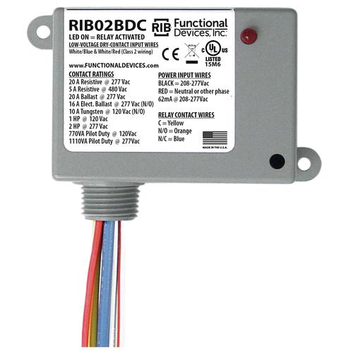 RIB02BDC | Functional Devices | Dry Contact Relay 20 Amp SPDT Class 2