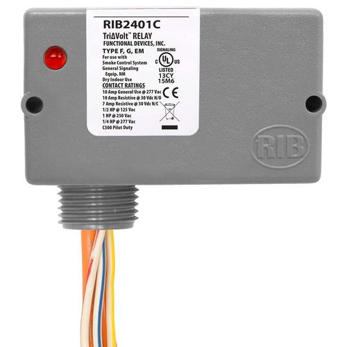 RIB2401C | Functional Devices | SPDT ENCLOSED 24 VAC/DC/120V COIL