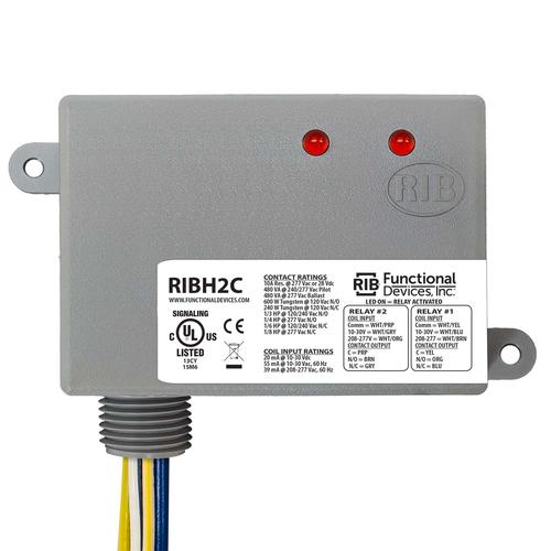 RIBH2C | Functional Devices | Pilot Relays 10 Amp 2 SPDT 10-30 Vac/