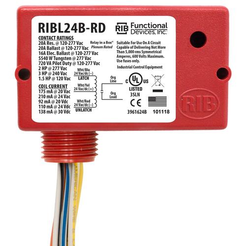 RIBL24B-RD | Functional Devices | Enclosed Mechanically Latching Relay 20