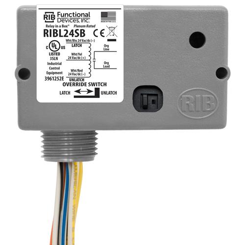 RIBL24SB | Functional Devices | Enclosed Relay 20Amp 24Vac/dc Latching w