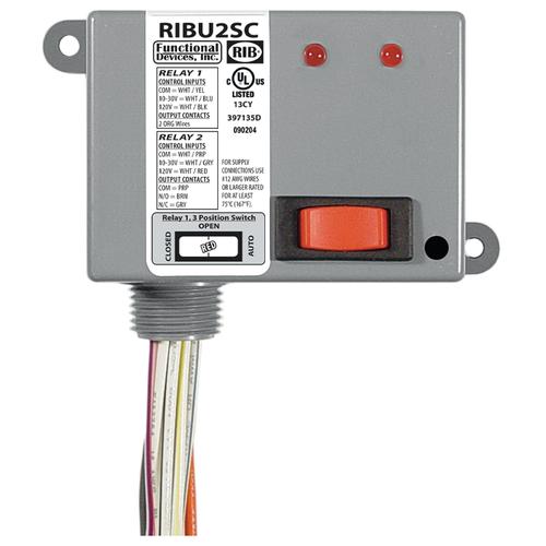 RIBU2SC | Functional Devices | Enclosed Relays 10Amp 1 SPST-NO   Ov