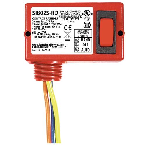 SIB02S-RD | Functional Devices | Switch 20 Amp 3 Position Maintained