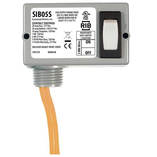 SIB05S | Functional Devices | Enc. 20A 2pos, 2-wire switch 1/2" ni