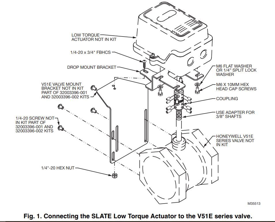 50124386-001 | Honeywell Thermal | HONEYWELL CONNECTION KIT, V51E (1.5-2")