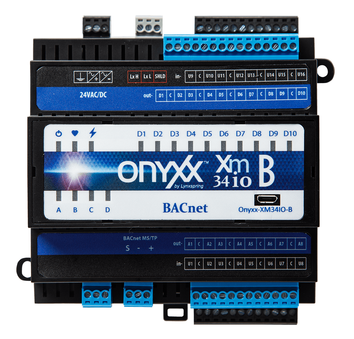 ONYXX-XM34IO-B | Lynxspring | Onyxx Expansion Module - 34 point IO ...