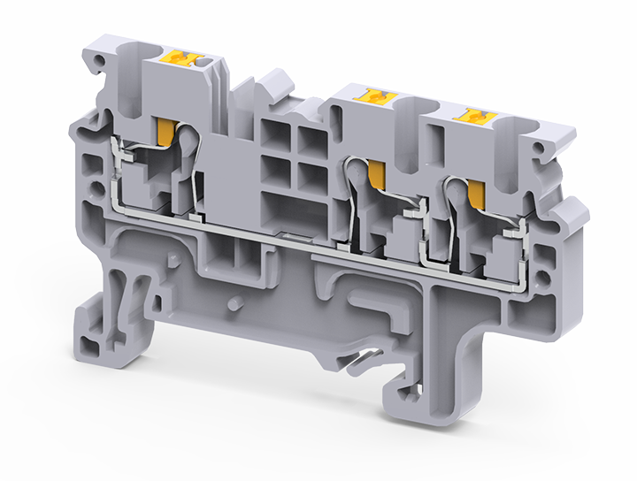 CP2.5/3/O | Altech | DIN Term Blk, Push-In, 3 Conn