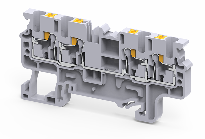 CP2.5/4/BU | Altech | DIN Term Blk, Push-In, 4 Conn