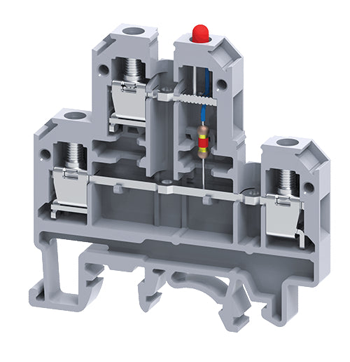 CDL4U(E)L2/24 | Altech | DIN Term Blk, Screw, Voltage Indicator D