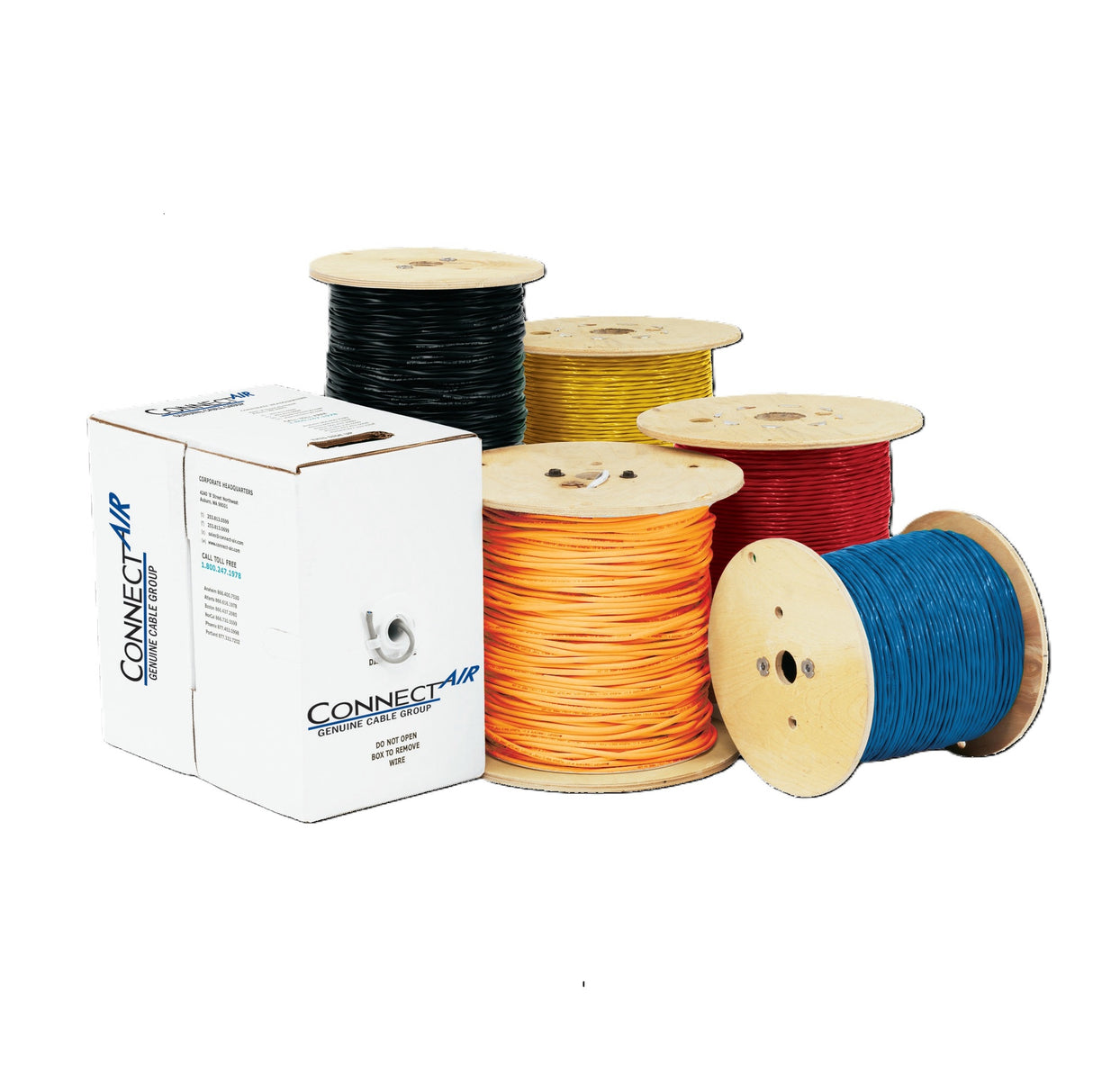 W223C-2144FCBJC | Genuine Cable Group | 22/3 Blue Shielded Plenum Wire 1K