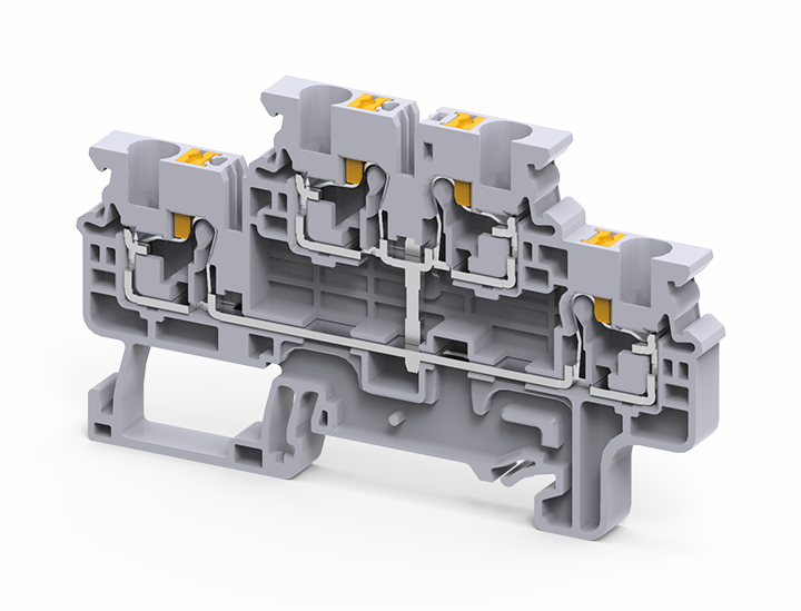 CPDL4(I.S) | Altech | DIN Term Blk, Push-In, Dbl Level