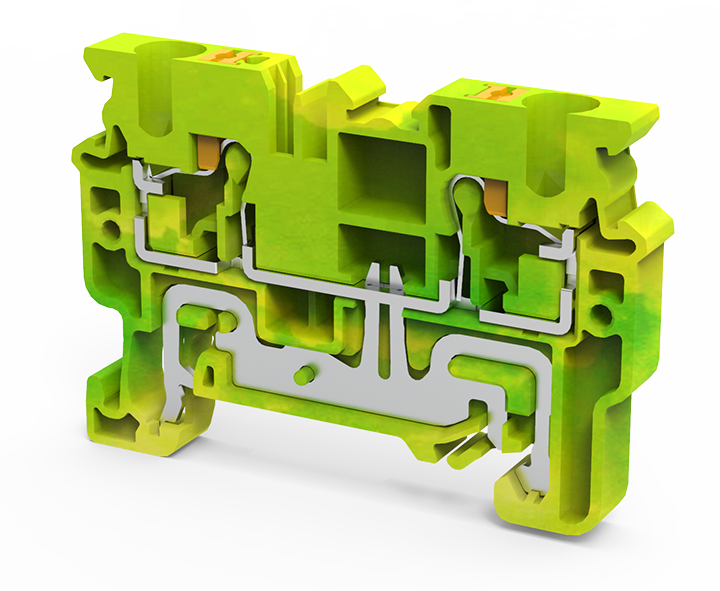 CPG4 | Altech | DIN Term Blk, Push-In, Grnd