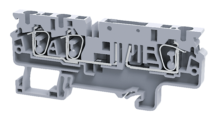 CXCC4/3 | Altech | DIN Term Blk, Spring, Carrier Base, 3 Co