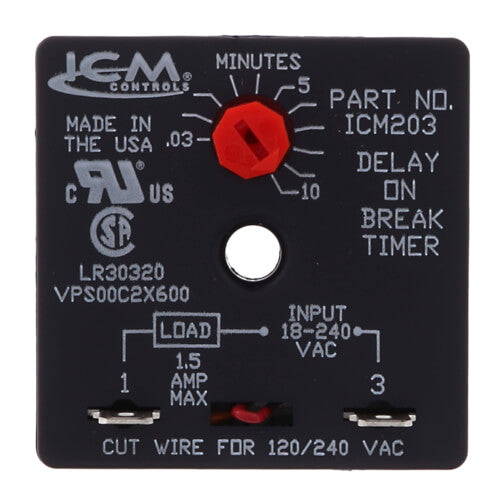 ICM203B | ICM Controls | DELAY ON BREAK TIMER