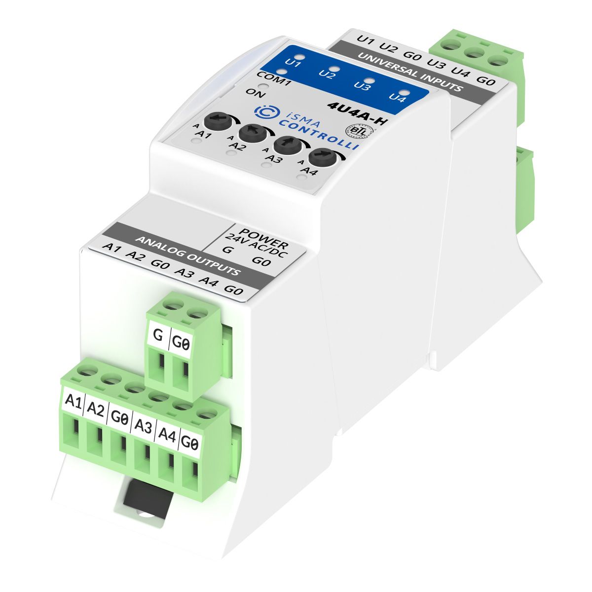 iSMA-B-4U4A-H | iSMA Controlli | I/O module with Modbus RTU/ASCII