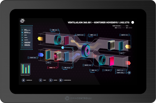 iSMA-D-PA15C-B1-US | iSMA Controlli | 15.6-inch Android panel PC.  iSMA