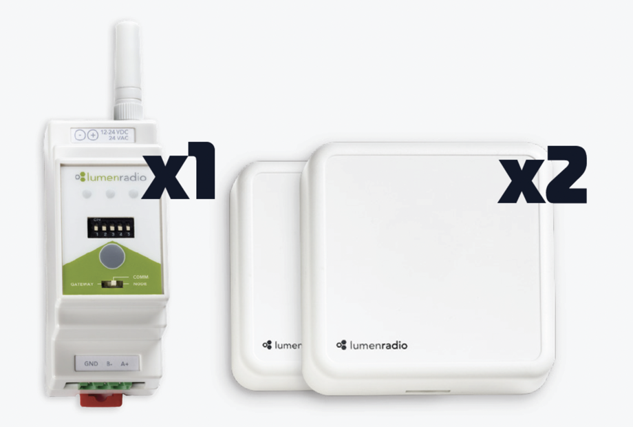 840-2100 | LumenRadio | W-Modbus, Wireless Mesh Router Starter Kit, 2 ...