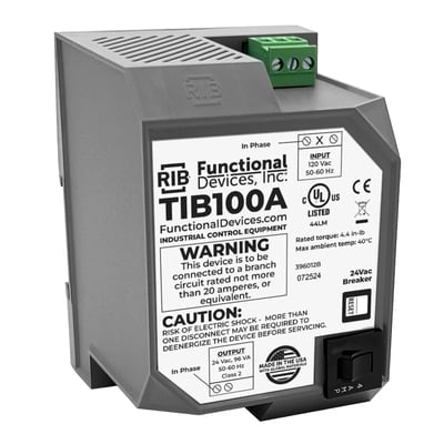 TIB100A | Functional Devices | Transformer 96VA, 120 to 24 Vac, Circuit