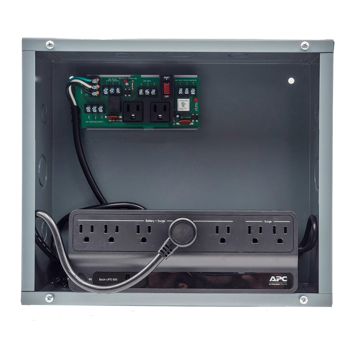 PSH600-UPS-STAT | Functional Devices | Enclosed UPS Interface board w/600VA UPS