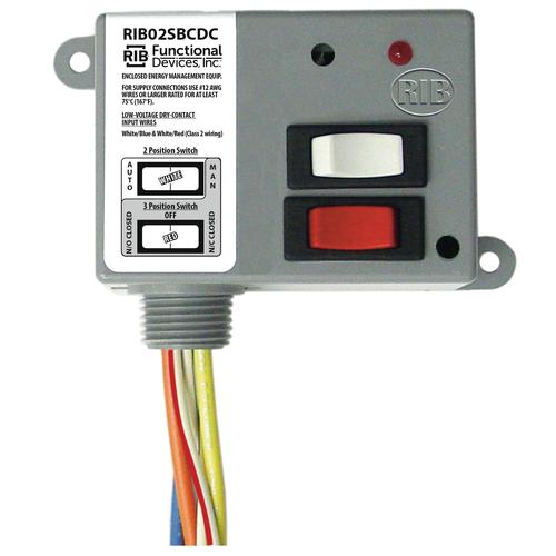 RIB02SBCDC | Functional Devices | Dry Contact Relay 20 Amp SPDT  Overri