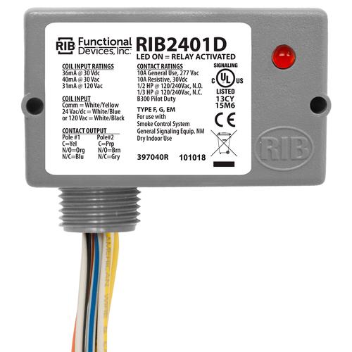 RIB2401D | Functional Devices | RIB2401D PILOT SERIES 10A RELAY