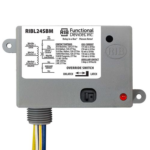 RIBL24SBM | Functional Devices | Mechanical Latching Relay 20amp w/Ov