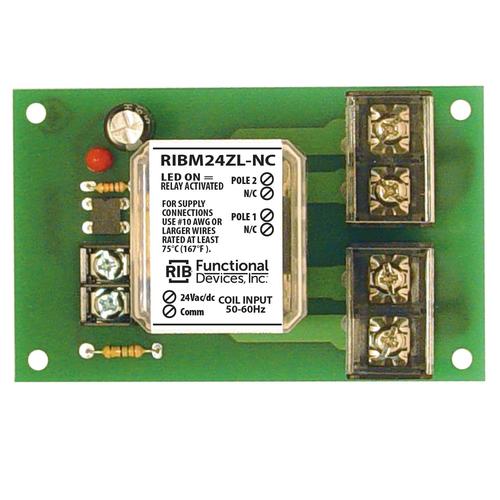 RIBM24ZL-NC | Functional Devices | Power Relay 30 Amp DPST-N/C 24 Vac/dc