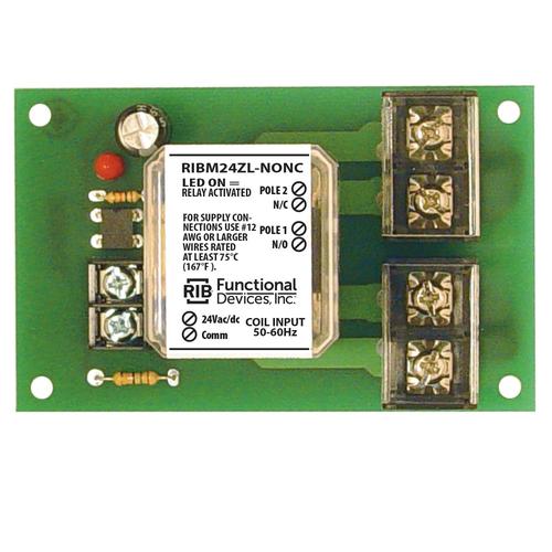 RIBM24ZL-NONC | Functional Devices | Power Relay 30 Amp DPST-N/O/N/C 24 Va