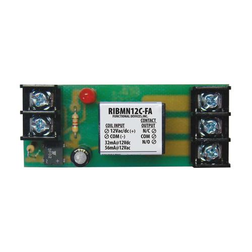 RIBMN12C-FA | Functional Devices | Polarized Relay 15 Amp SPDT 12 Vac/dc