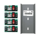 RIBMN24S-4T | Functional Devices | Relay,15Amp,4 Pack, Track Mnt, SPST, 24V