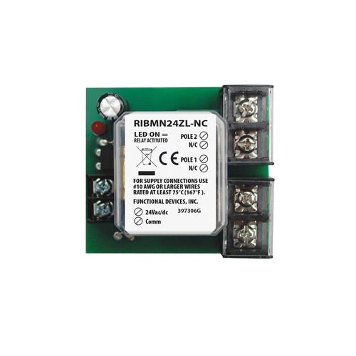 RIBMN24ZL-NC | Functional Devices | Power Relay 30 Amp DPST-N/C 24 Vac/dc