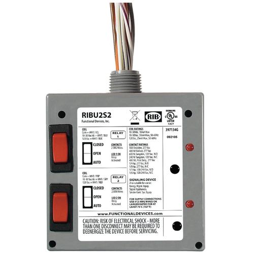 RIBU2S2 | Functional Devices | RIBU2S2 10amp Enclosed  2-SPST, 2 Sw