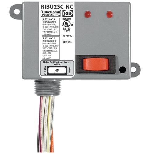 RIBU2SC-NC | Functional Devices | Pilot Relays 10 Amp SPST-N/C  Overrid