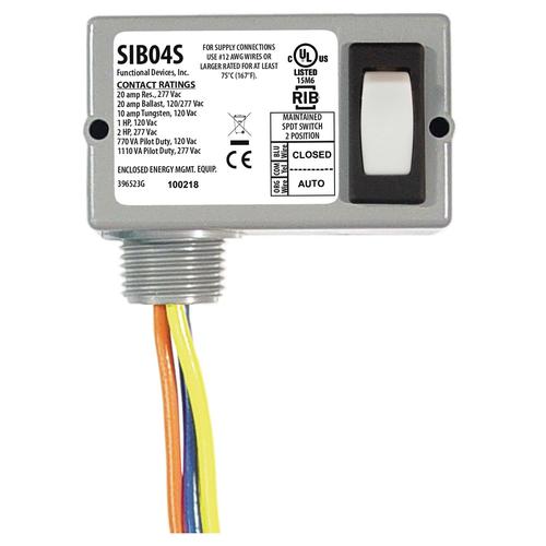 SIB04S | Functional Devices | Enc. 20A 2pos 3-wire switch 1/2" nip